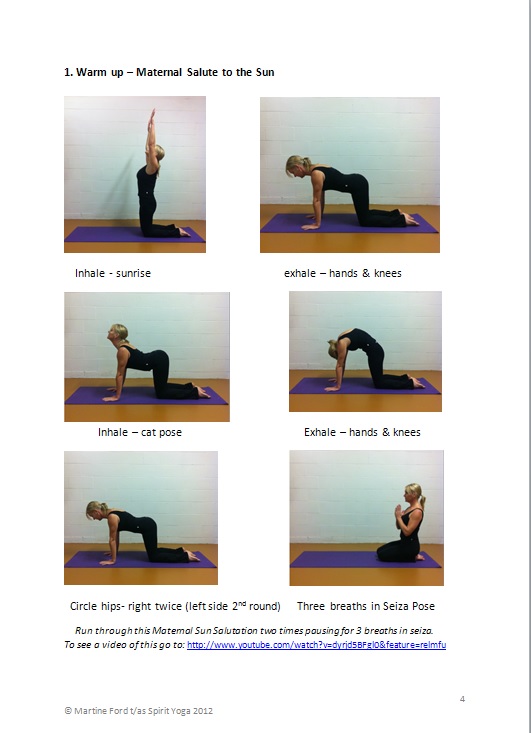 Maternal Salute to the Sun by Martine Ford of Spirit Yoga